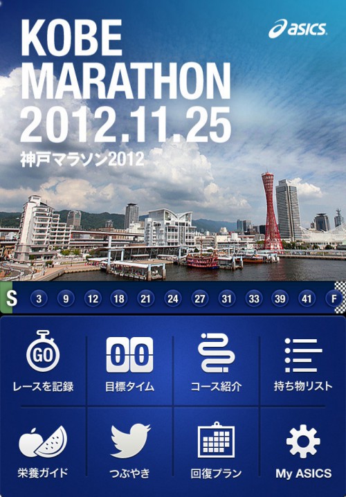 神戸マラソンコースガイドの画面１