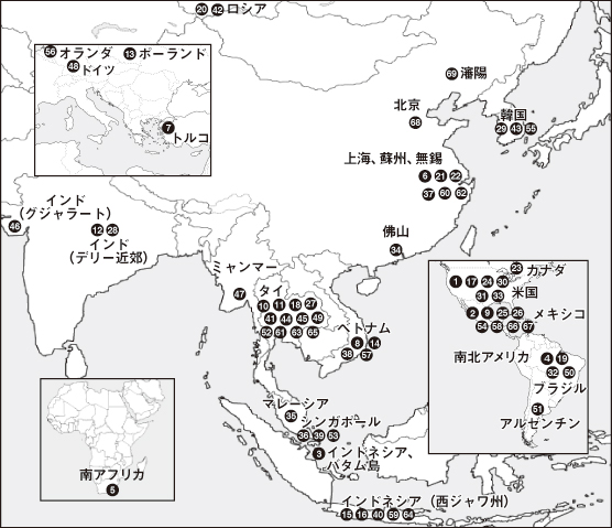 海外進出企業MAP2013下半期