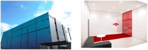 ダウ日本開発センターが設けられた澁澤ＡＢＣビルディング1号館および受付イメージ図