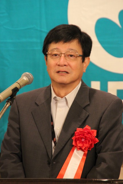 来賓代表としてあいさつしたインダストリオール・JAFの島田尚信議長