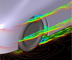 ノーマルタイヤの空気の流れのイメージ