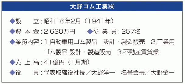 大野ゴム工業 企業データ