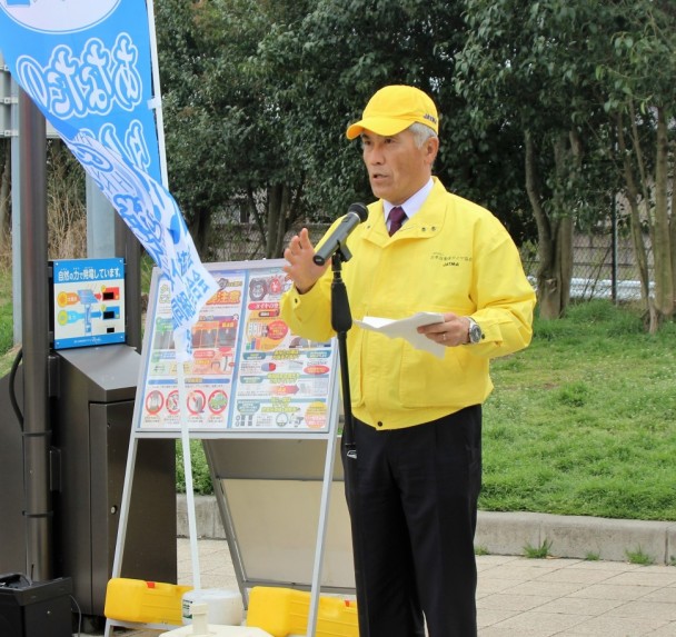 ドライバーに空気圧への関心を促す野地会長