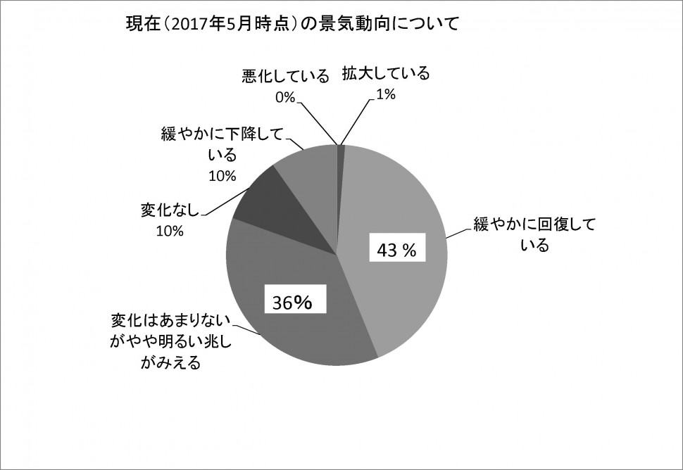 現在（2017年5月時点）の景気動向について