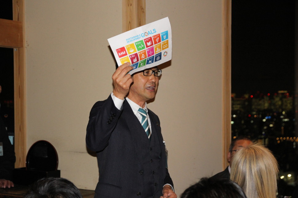 ＳＤＧｓの取り組みを紹介する堀田会長