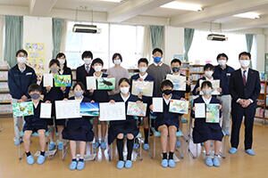 表彰の様子・豊浦小学校