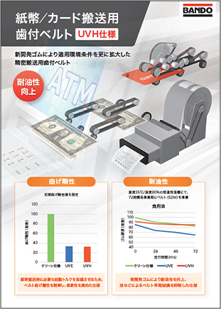 バンドー化学が新発売　紙幣カード搬送用歯付ベルト　