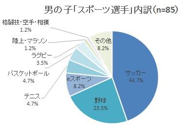 男の子「スポーツ選手」内訳