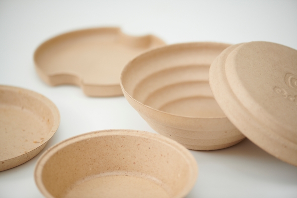 食品廃材を使用した循環型食器edish