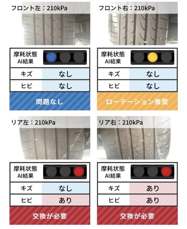 点検結果画面イメージ