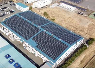 豊岡中核工業団地内に設置した太陽光発電設備