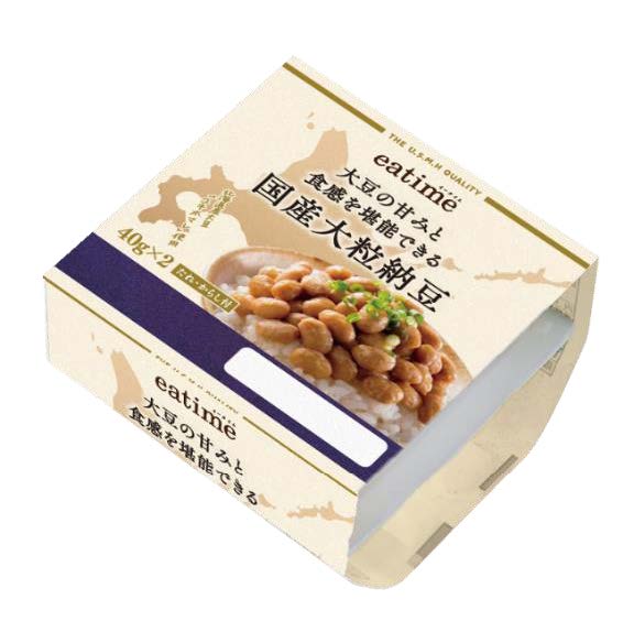 「ＡＷＰ」が採用された「ｅａｔｉｍｅ　大豆の甘みと食感を堪能できる国産大豆大粒納豆」