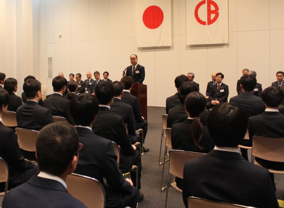 入社式の様子