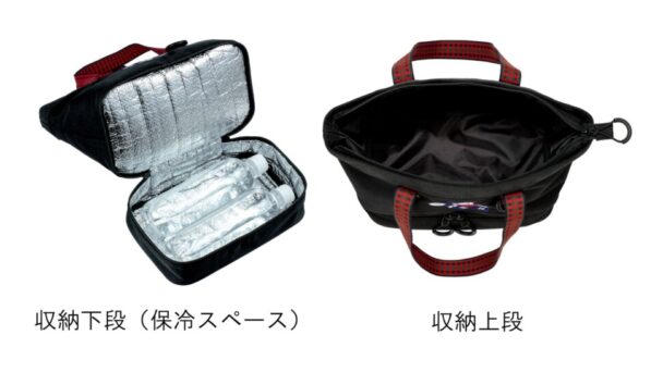 ２段式保冷ミニトートバッグ収納イメージ