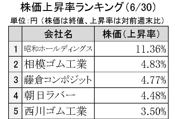 週間ゴム株価変動2025