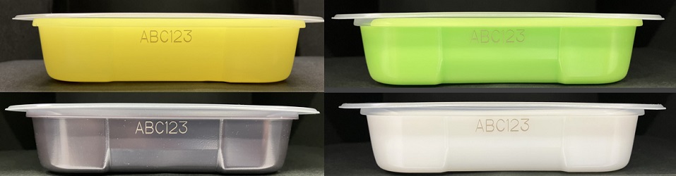 レーザー印字可能な透明容器のサンプル