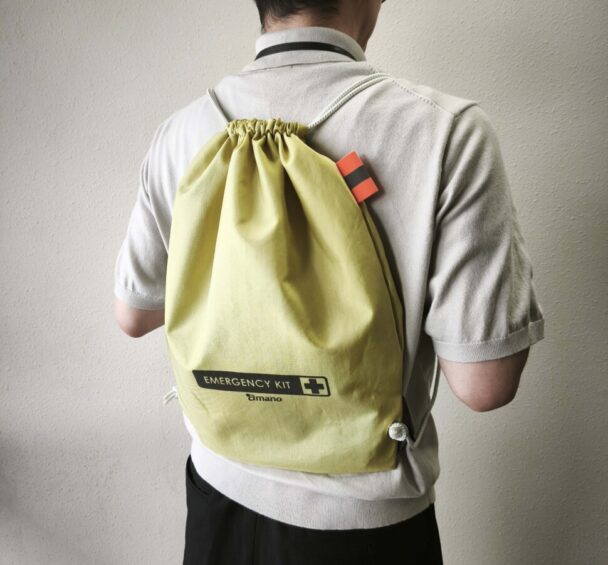 防災バッグの使用例