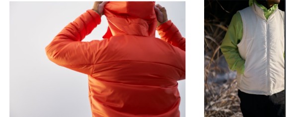 サーモフロントシリーズを中綿に使用した製品例