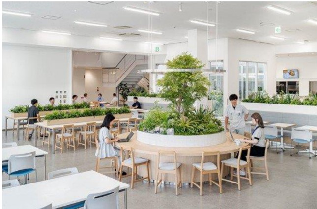 ８月にリニューアルした社員食堂