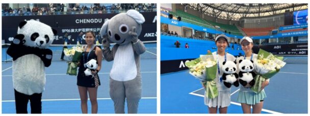 左:ザリーナ・ディアス選手、写真右:小堀桃子選手