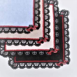 タイヤモチーフのレースハンカチ②