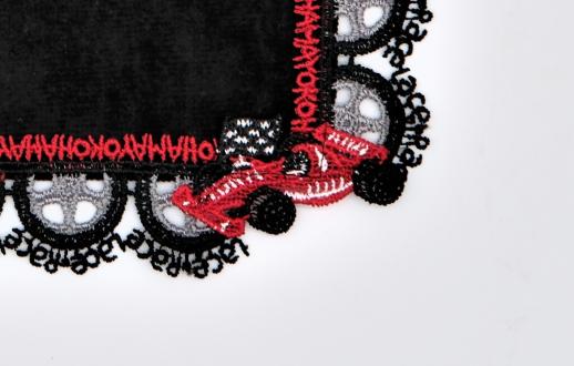 タイヤモチーフのレースハンカチ③