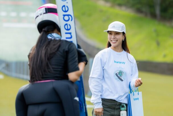 大会に駆けつけた髙梨選手
